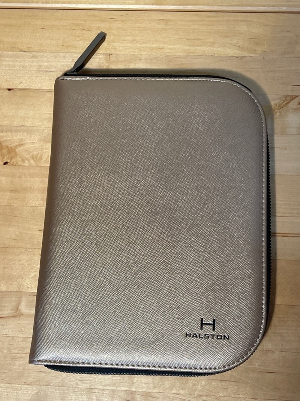 H by Halston Jewelry Travel Organizer Portfolio Case Zip Around Vegan Leather